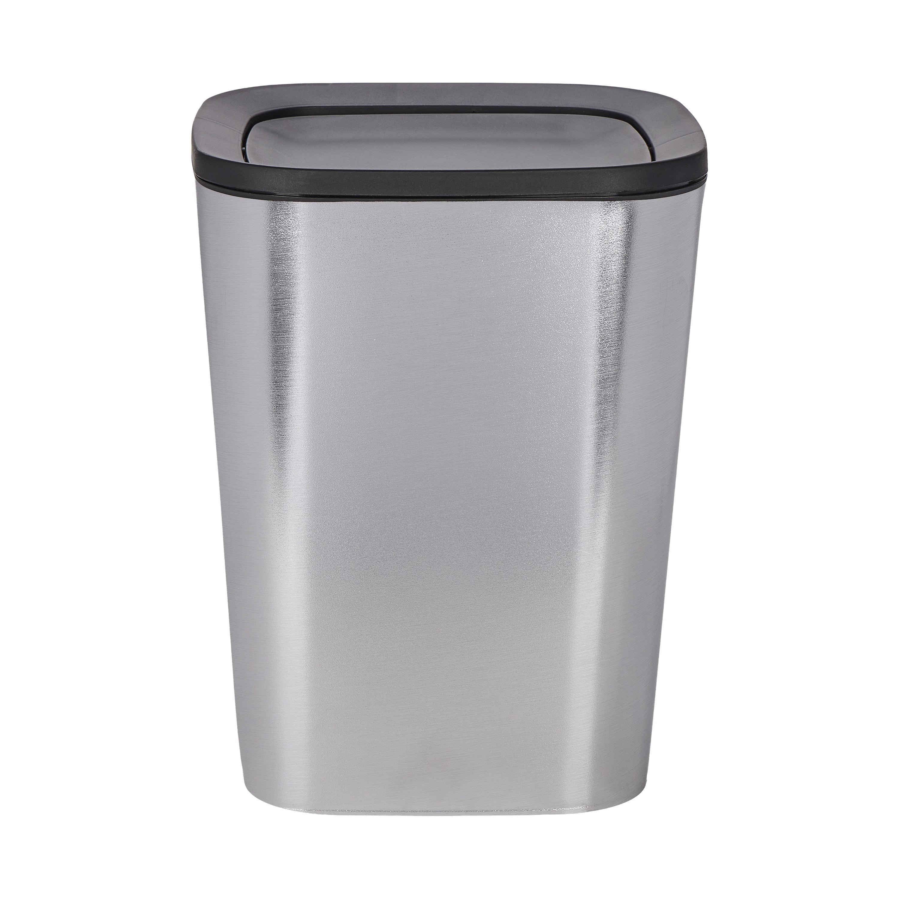 Simplify 5 Liter Chrome Look Waste Bin