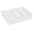 thumbnail image 1 of Simplify 5 Pack Multi-Sized Plastic Organizing Storage Basket Set, White, 1 of 9