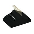 thumbnail image 1 of Simplify 50 Pack Slim Velvet Gold Hook Hangers in Black, 1 of 4