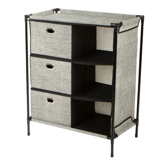 Simplify 6 Grid Non-woven Storage Organizer in Black