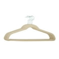 thumbnail image 1 of Simplify 6 Pack Extra Wide Plastic, Fabric, Metal Clothing Hanger, Ivory, 1 of 8
