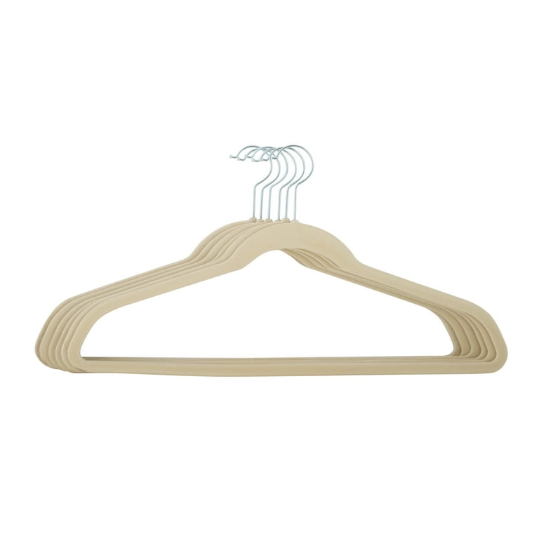 Simplify Slimcoat Velvet Hangers, Ivory - 6 pack