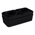 thumbnail image 1 of Simplify 6 Pack Multi-Sized Organizing Basket Plastic Storage Set in Black, 1 of 11