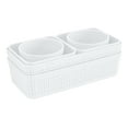 thumbnail image 1 of Simplify 6 Pack Multi-Sized Organizing Basket Plastic Storage Set in White, 1 of 12