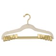 thumbnail image 1 of Simplify 6 Pack Velvet Hangers with Clips in Taupe, 1 of 4