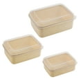 thumbnail image 1 of Simplify 6 Piece Natural Plastic Food Storage Containers, Beige, 1 of 13
