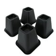 thumbnail image 1 of Simplify 6 inch Durable Plastic Bed Risers 4 Pack in Black, 2.75 lb, 1 of 7