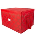thumbnail image 1 of Simplify 60 Count Non Woven Ornament Storage Box with Stackable Dividers, Red, 1 of 13