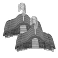 thumbnail image 1 of Simplify 60 Pack Children's Velvet Hangers in Grey, 1 of 9