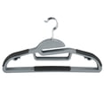 thumbnail image 1 of Simplify 8 Pack Razor Thin Plastic Non-Slip Suit and Shirt Hanger with Tie Bar, Grey, 1 of 10