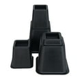 thumbnail image 1 of Simplify 8 Piece Plastic Adjustable 3", 5", or 8" Bed Risers Set, 4.5" x 4.5", Black, 1 of 8