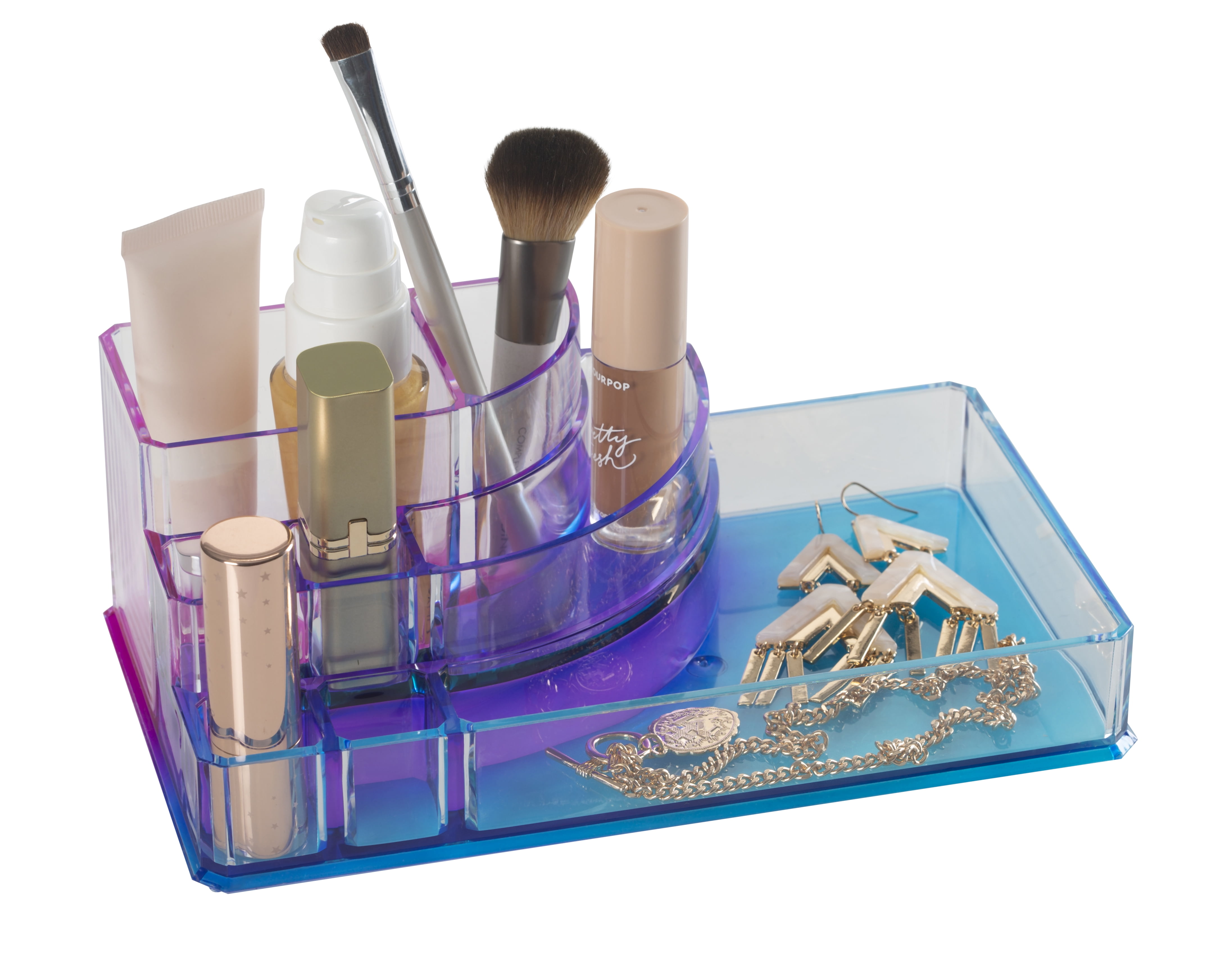 Ombre Lightweight Rectangular Plastic Makeup Organizer