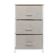 thumbnail image 1 of Simplify Adult 3 Drawer Nonwoven Vertical Dresser in Beige, 1 of 10