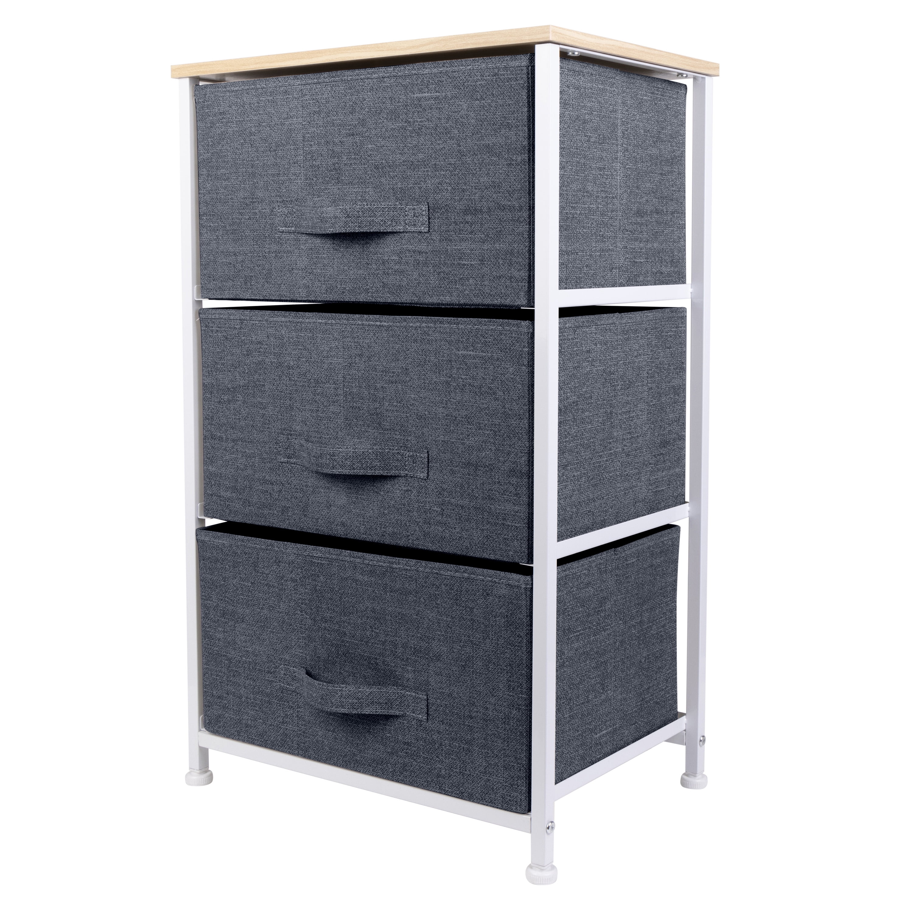 Simplify Adult 3 Drawer Storage Chest Vertical Dresser in Grey ...