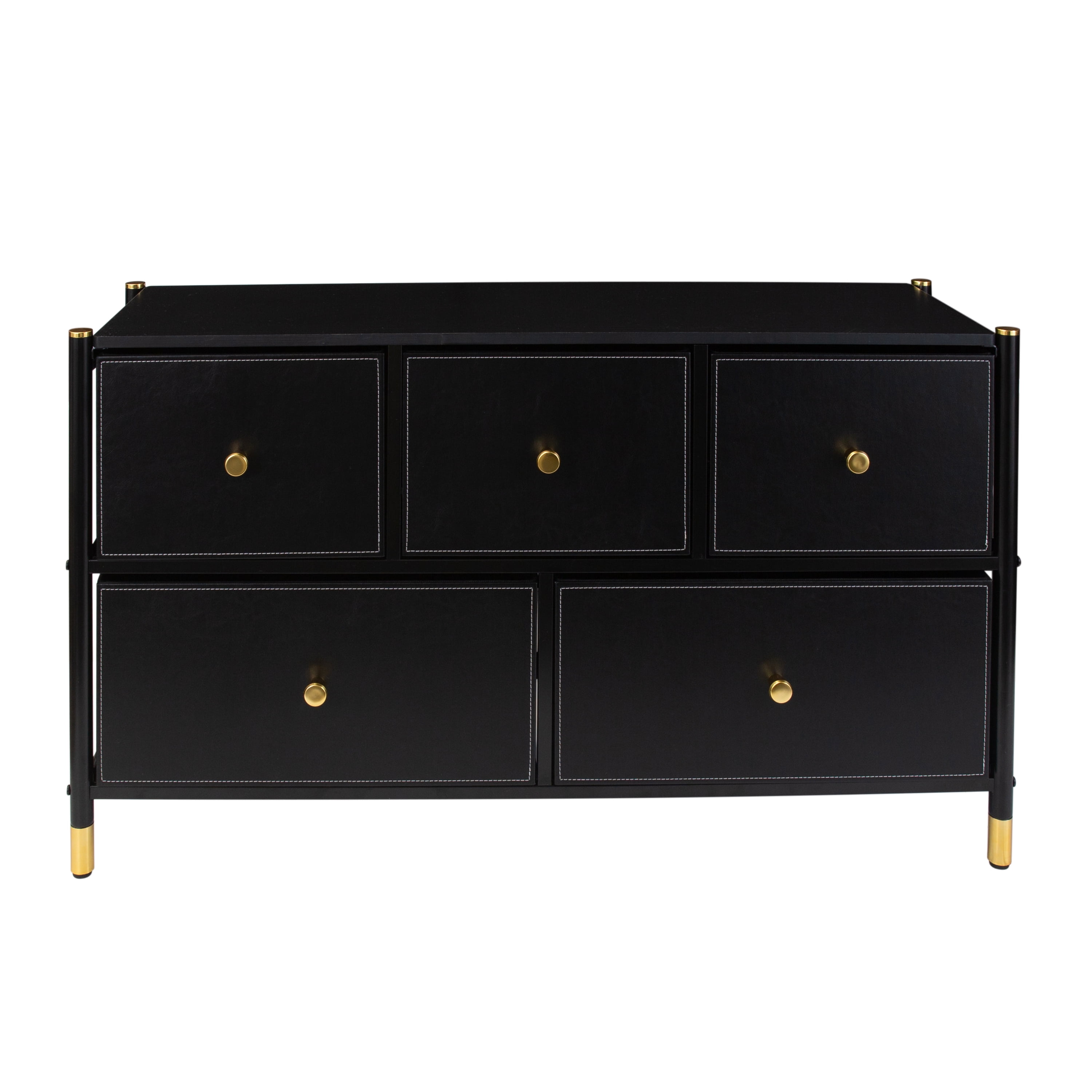 Simplify 5 Drawer Luxury Dresser in Black Simplify 5 Drawer Luxury Dresser in Black