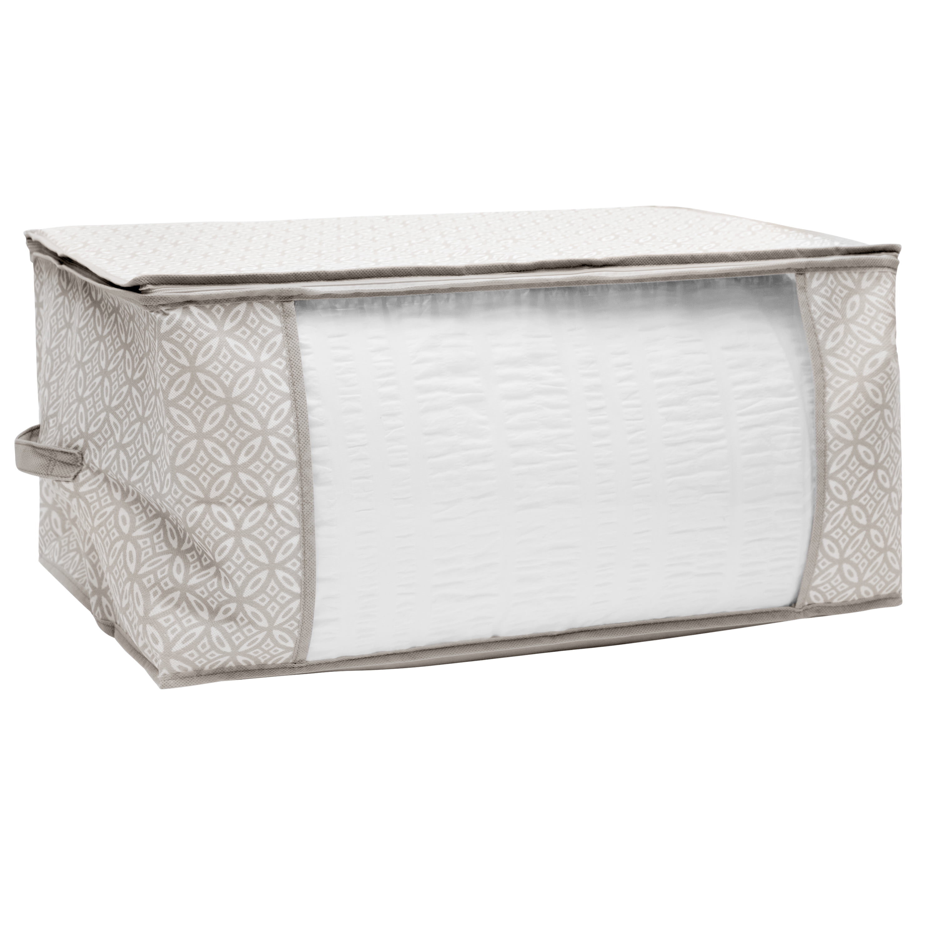 Simplify  Adult  Boho Blanket Bag, 2.5 Cu. ft., Closet Storage, Grey