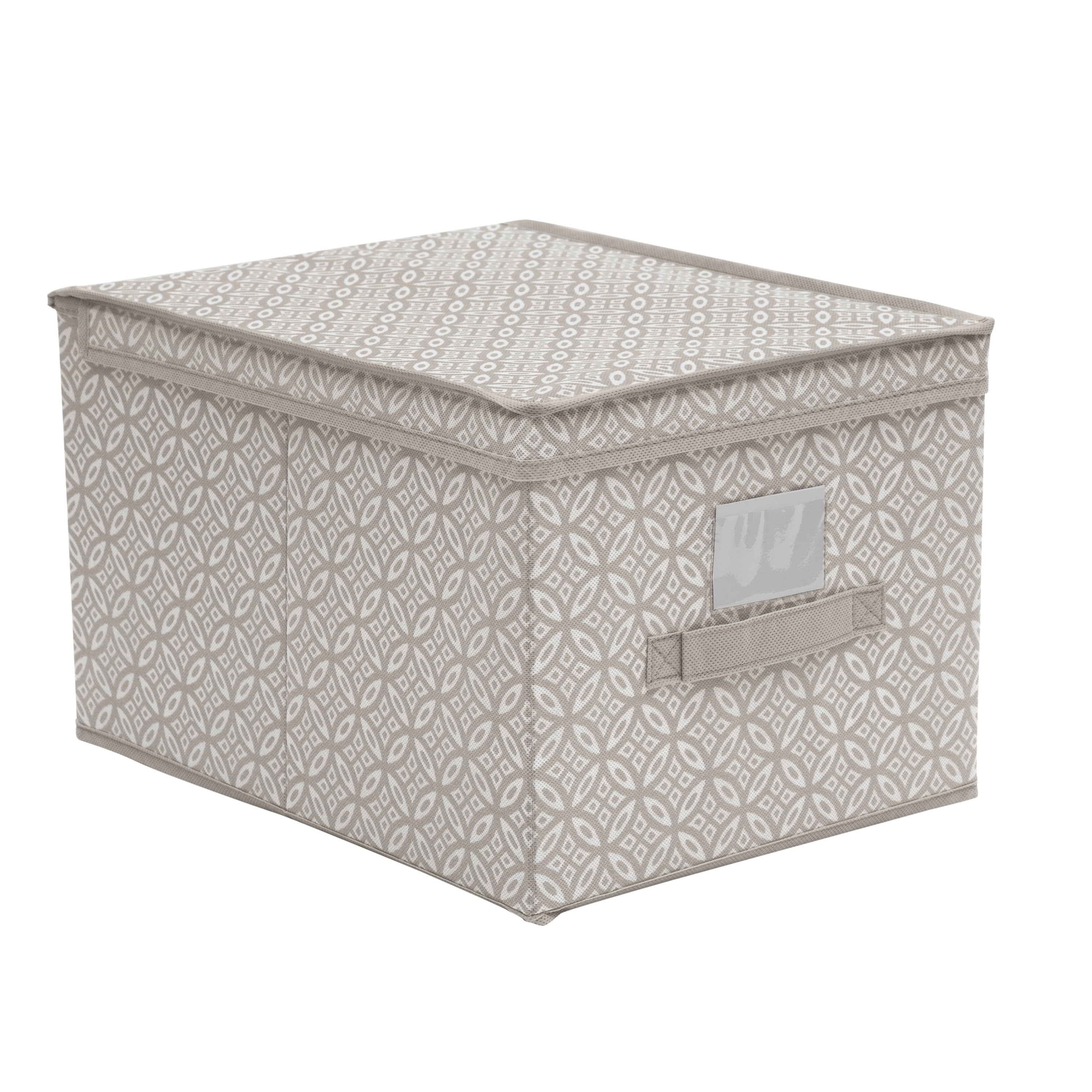 Large Gray Nonwoven Fabric Storage Box with Handle