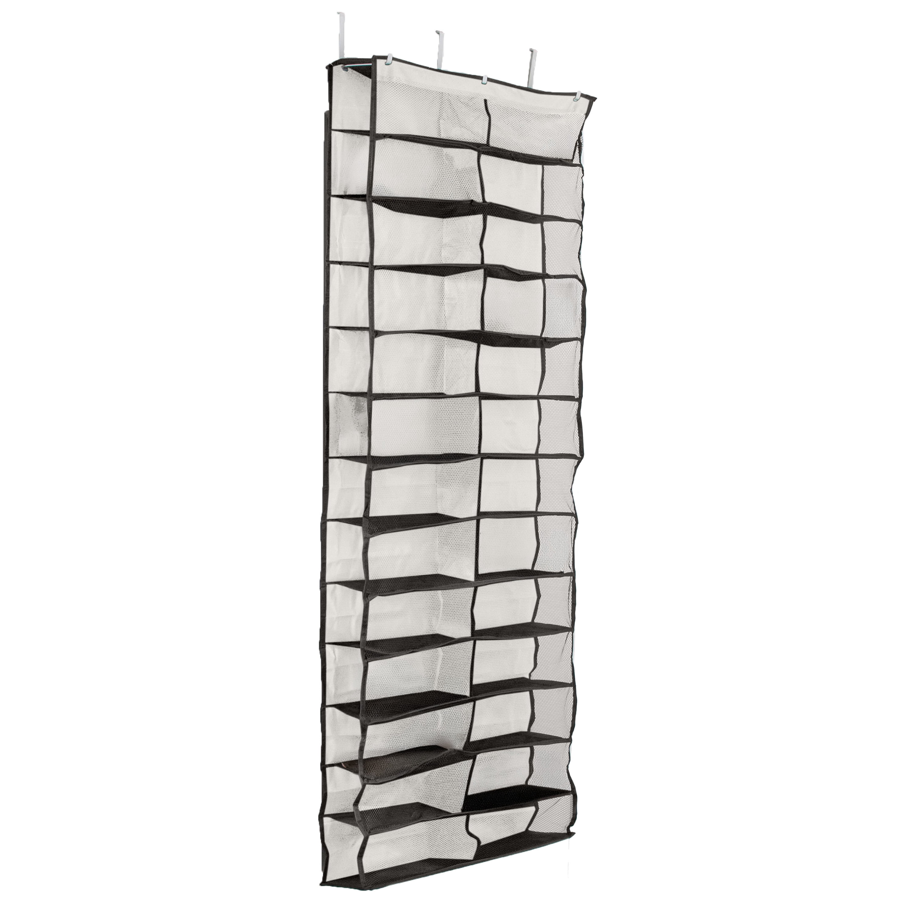 Simplify 26 Pocket Over Door Shoe Caddy in Cashmere