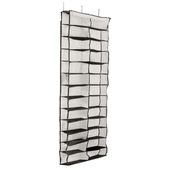 Simplify 26 Pocket Over Door Shoe Caddy in Cashmere