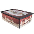 thumbnail image 1 of Simplify Christmas Shallow Plastic Storage Bin with Locking Lid, 1 of 5