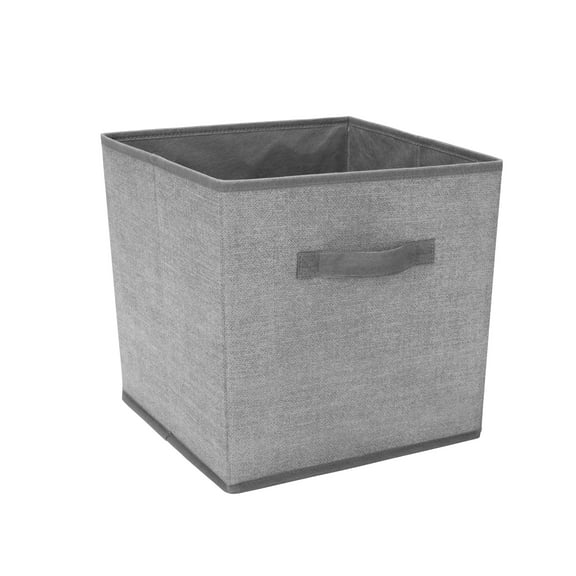 Simplify Collapsible Fabric Storage Shelf Cube Basket in Heather Grey