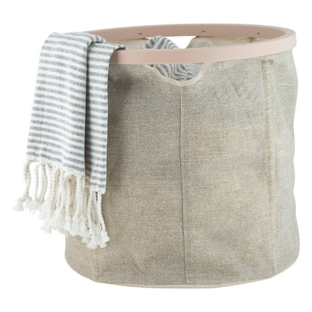 Simplify Collapsible Fabric Twist Pop up Laundry Hamper in Beige