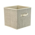 thumbnail image 1 of Simplify Collapsible Storage Cube in Faux Jute, 1 of 9