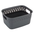 thumbnail image 1 of Simplify Gemstone Plastic Storage Basket Tote, Gray, 1 of 5