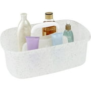 Simplify Granite Look Plastic Shower Caddy, White