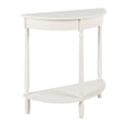 thumbnail image 1 of Simplify Half Round Wood Accent Table, Satin White Finish, 1 of 6
