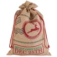 thumbnail image 1 of Simplify Holiday Large Jute Gift Sack with Drawstring Closure, 1 Piece Assorted, 1 of 8