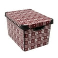 thumbnail image 1 of Simplify Holiday Sweater Print Plastic Storage Tote Bin, 1 of 5