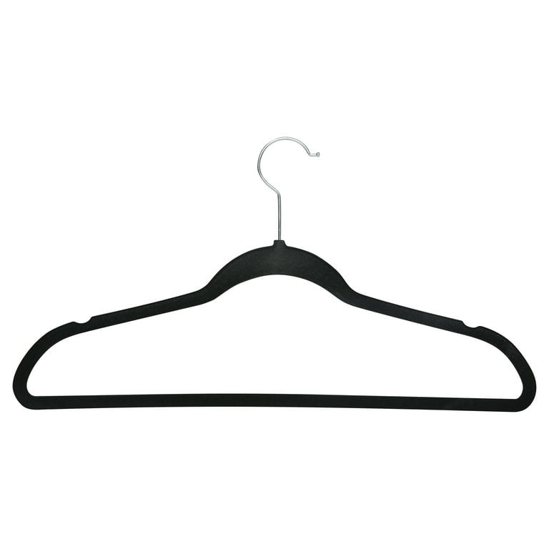 Simplify 10 Super Slim Velvet Huggable Black Hangers