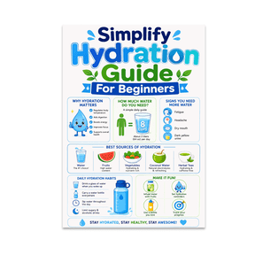 Simplify Hydration Guide Reference Chart - Beginners - 13x19 Poster Print