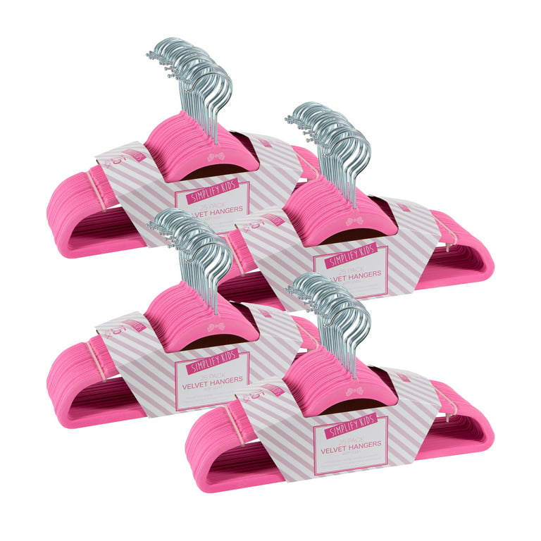 Smartor 60PACK Pink Baby Hangers for Closet Plastic Kids