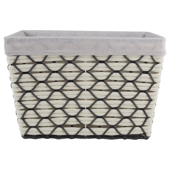 Simplify Large Cotton Rope Woven Tote in White