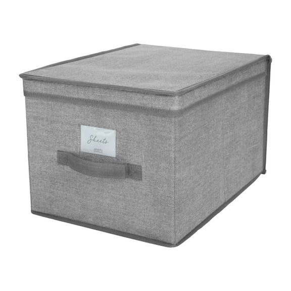 Simplify Large Fabric Storage Box in Heather Grey