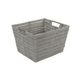 thumbnail image 1 of Simplify Large Rattan Tote Storage Basket in Grey, 1 of 6