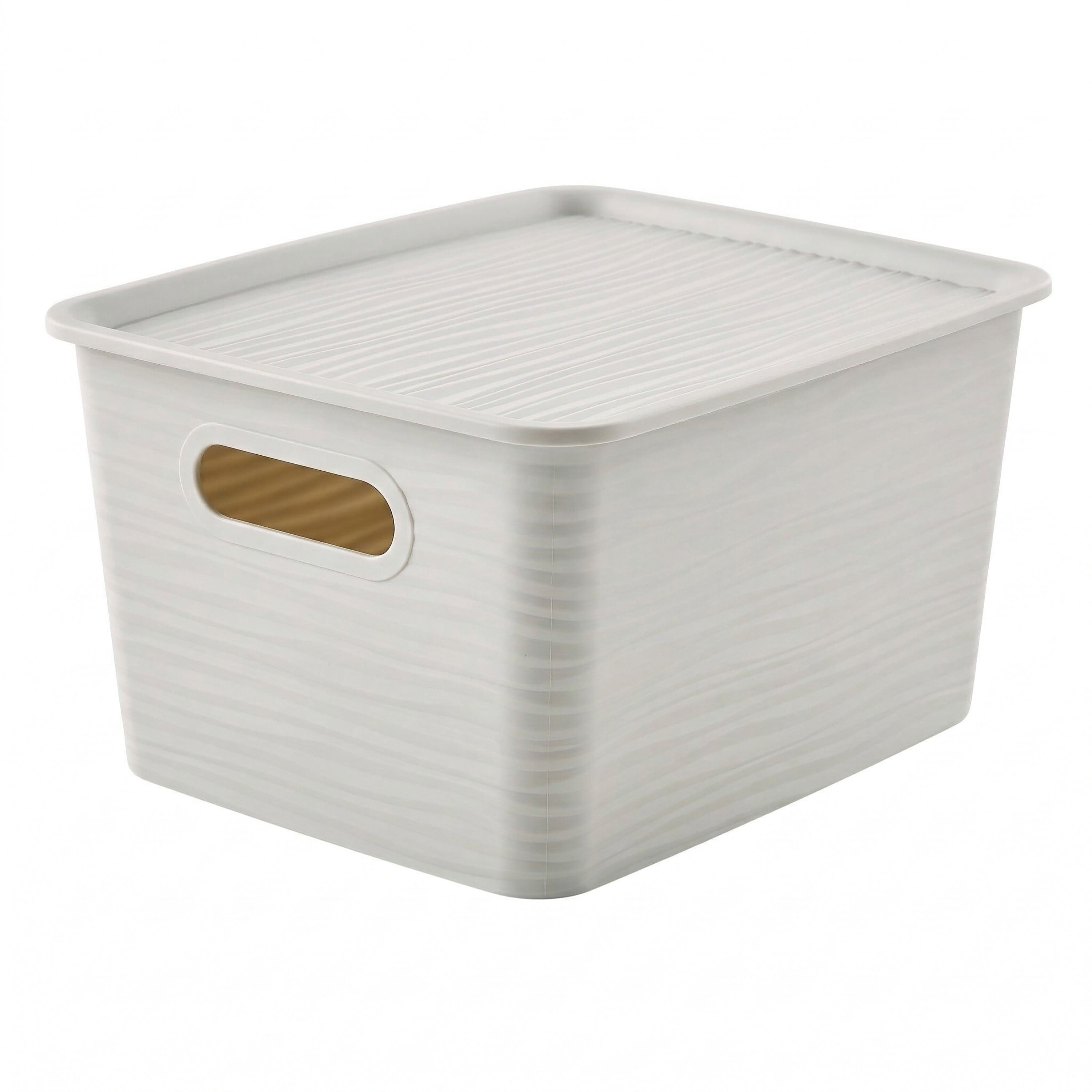 Simplify Large Wave Pattern Storage Box in Grey