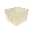 thumbnail image 1 of Simplify Large Woven Fabric Storage Basket in Ivory, 1 of 7