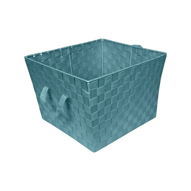 Simplify Large Woven Fabric Storage Basket in Sapphire