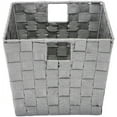 thumbnail image 1 of Simplify Lurex Striped Woven Storage Bin, 1 of 2