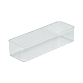 Simplify Medium 9" x 3" Narrow Drawer Organizer, Clear