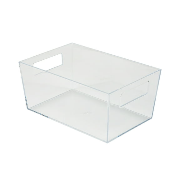 Simplify Medium Plastic Storage Basket in Clear