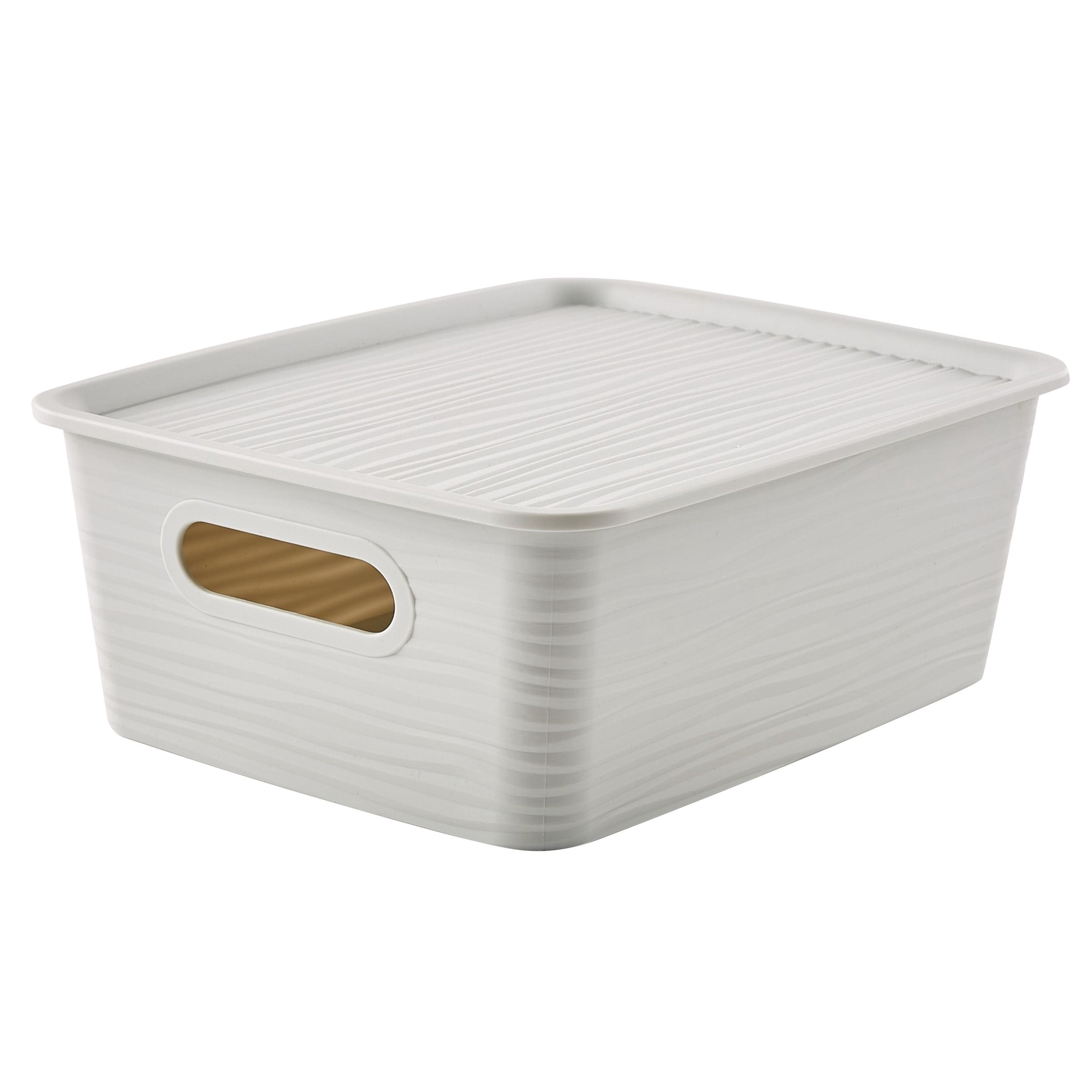 Simplify Medium Wave Pattern Storage Box in Grey