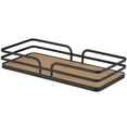 thumbnail image 1 of Simplify Modern Bamboo 6.5" W Vanity Tray in Matte Black, 1 of 5