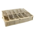 thumbnail image 1 of Simplify Non-Woven 12 Pair Under the Bed Shoe Storage Box in Faux Jute, 1 of 5