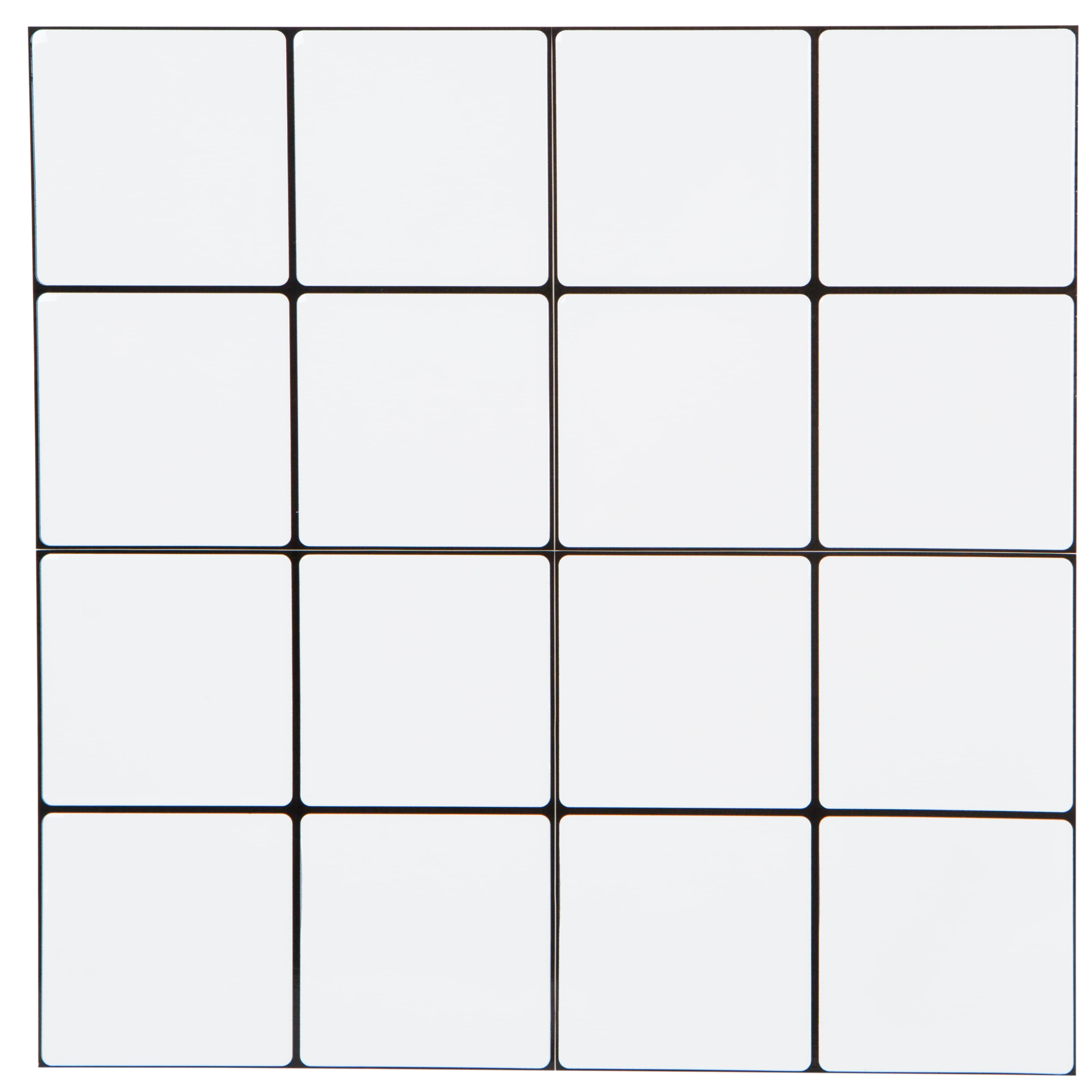 Simplify Peel & Stick Epoxide Wall Tile 4 Pack in Mini Square White