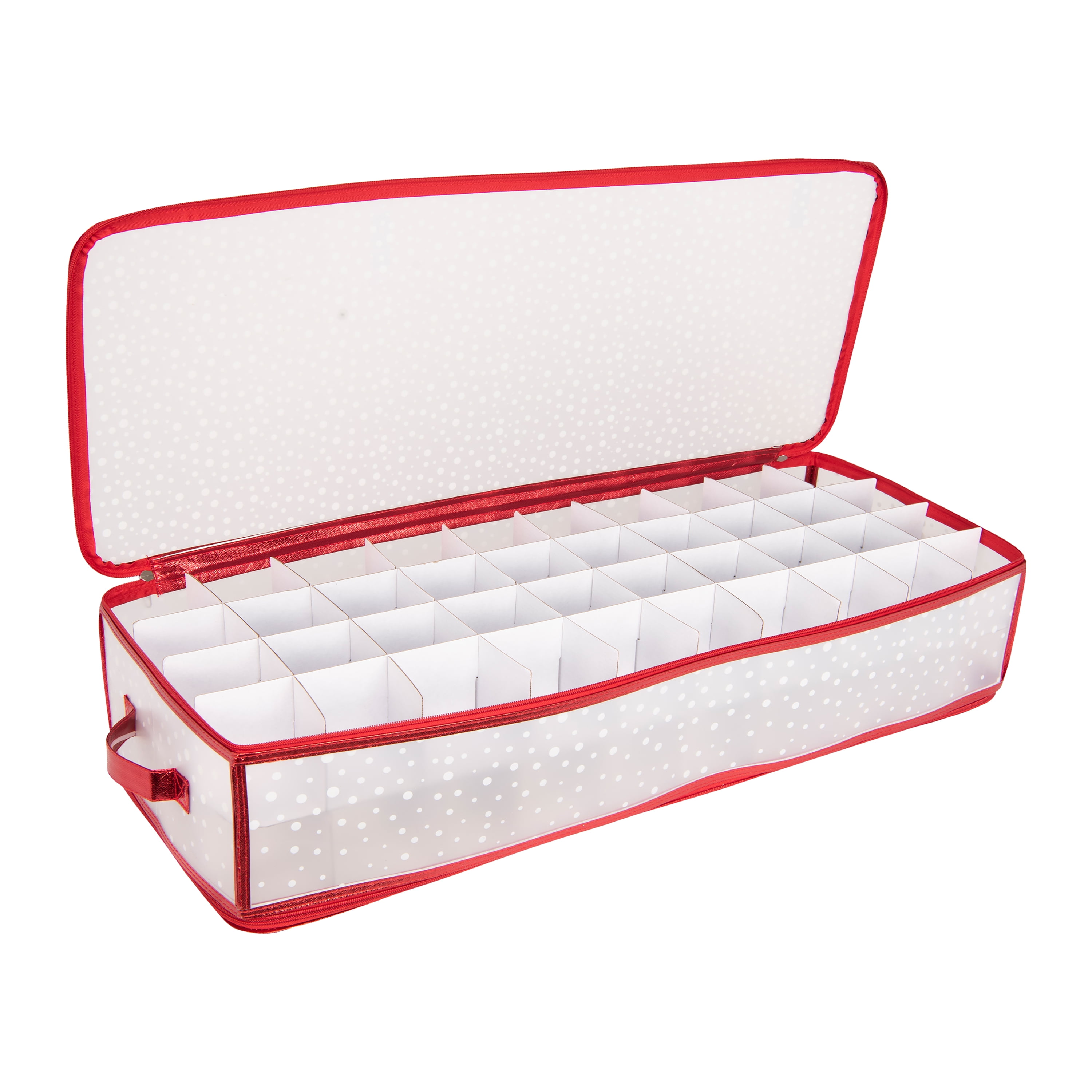 Simplify Plastic Ornament Storage Organizer Bag, Red