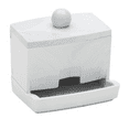 thumbnail interactive-video image 1 of Simplify Q-Tip Box, Countertop Makeup Organizer, Marble, 1 of 7